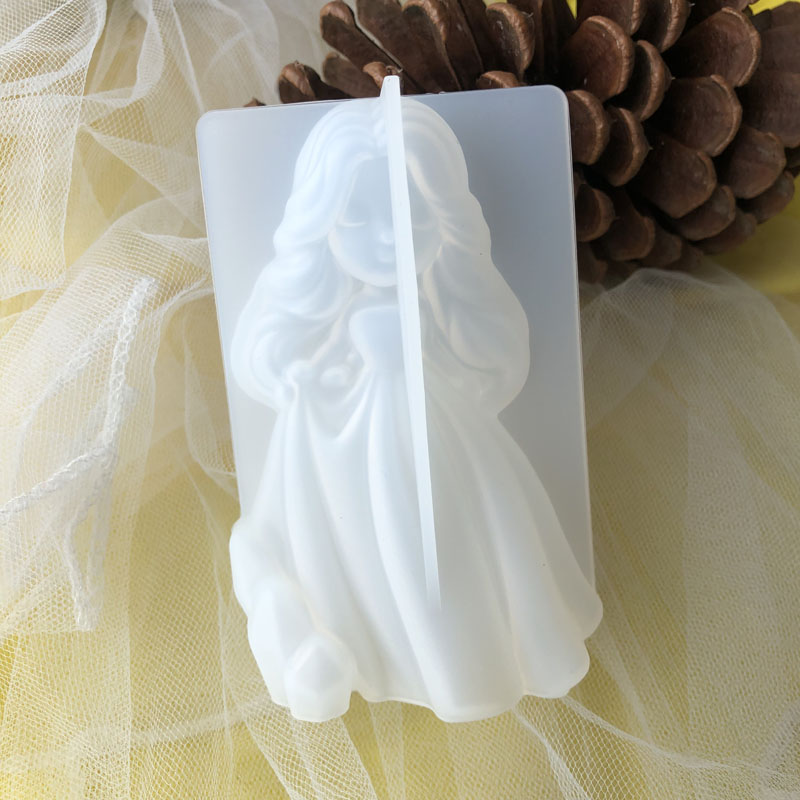 Soap Making Dish - 3D Cute Princess Silicone Candle Mould