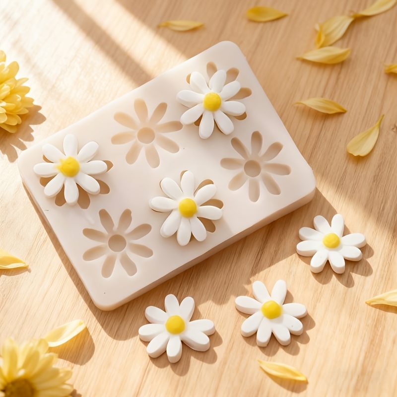 Soap Making Dish - 1pc 3D Daisy Sunflower Silicone Mold