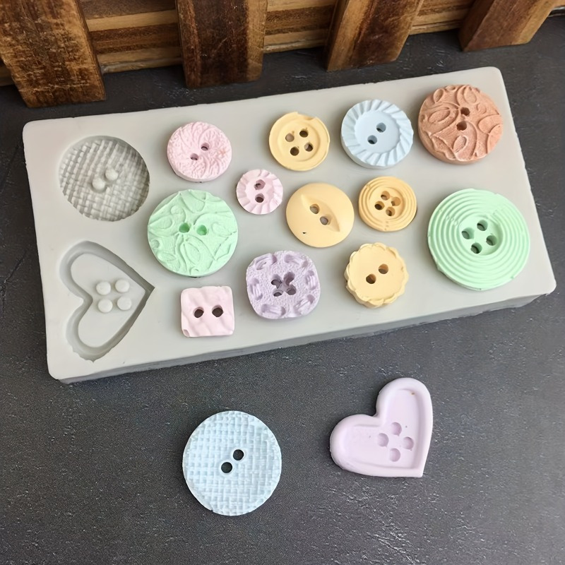 Soap Making Dish - Buttons Shape Silicone Mold Silicone Mold