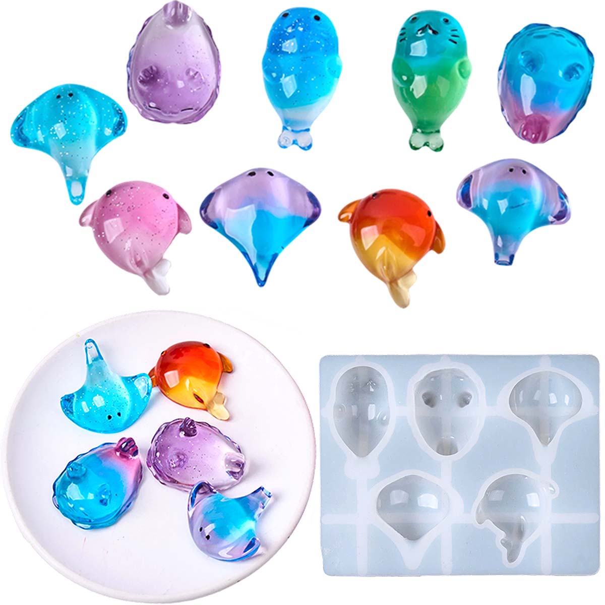 Soap Making Dish - 3D Healing Kawaii Manta Ray Whale