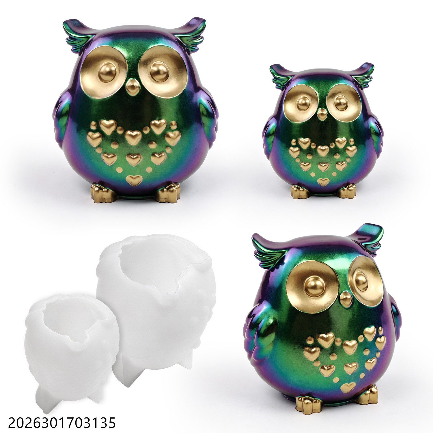 Soap Making Dish - Owl Silicone Mold 3D Bird Shape