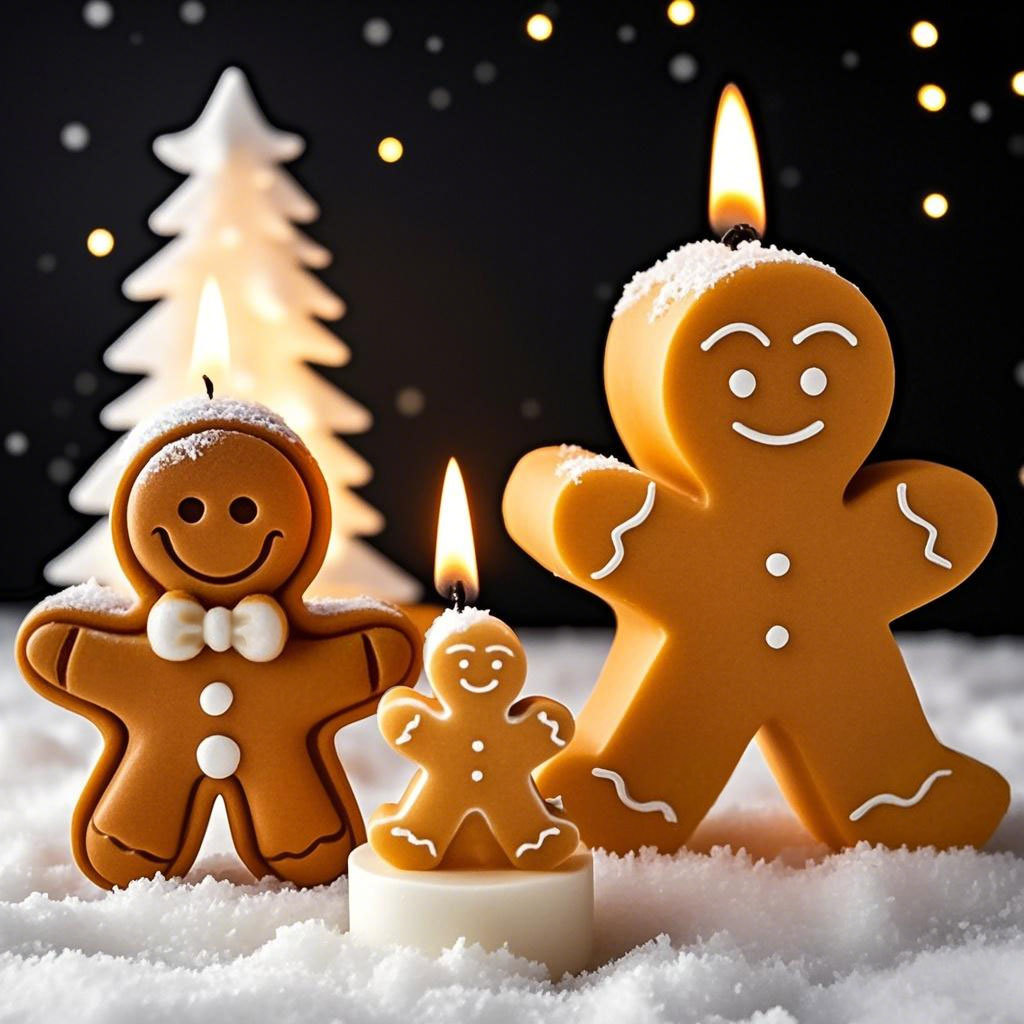 Soap Making Equipment For Beginners - DIY Cartoon Gingerbread Man Silicone Candle