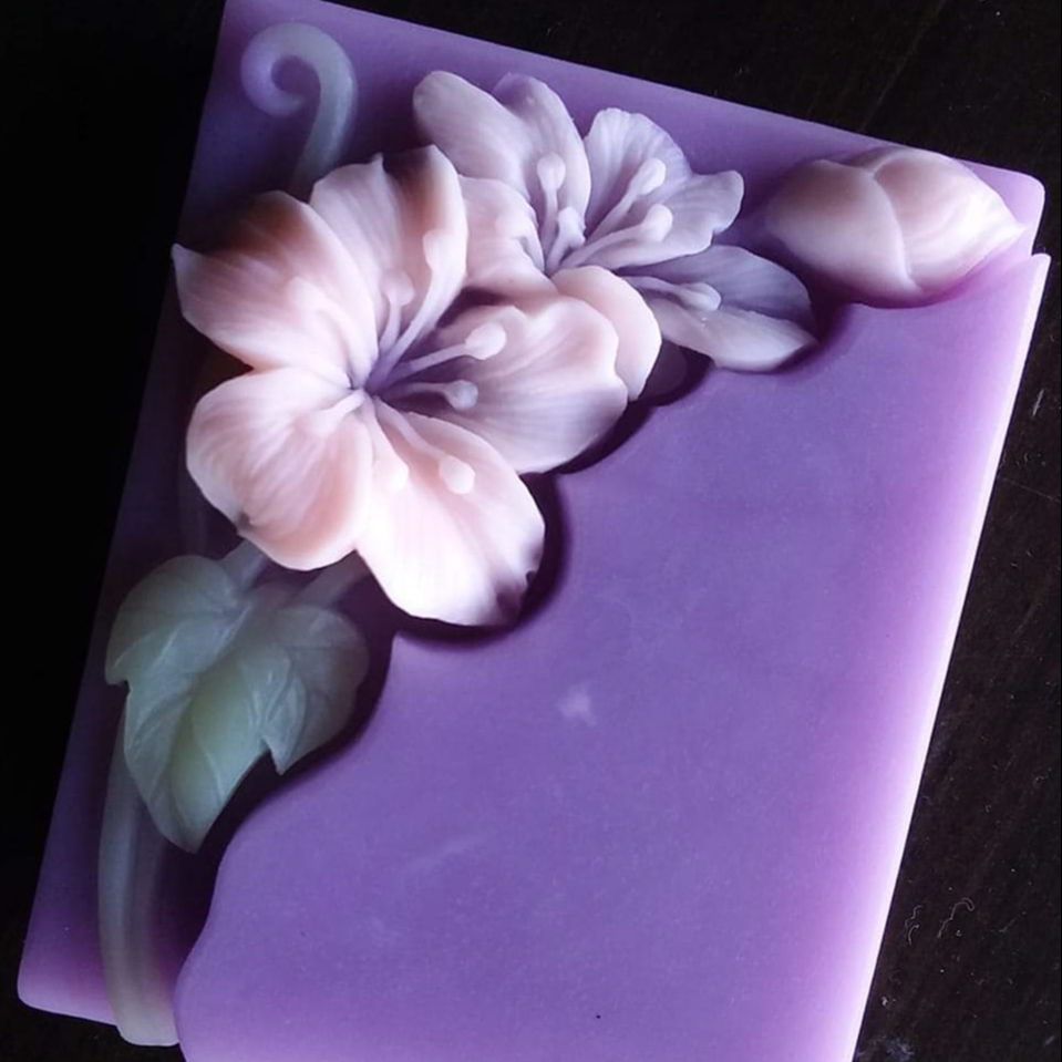 Pretty Floral Soap Mold Rectan - огляд і ціна Soap Making Cold Process