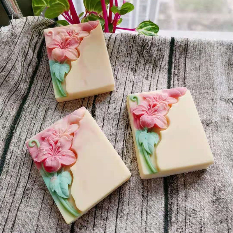 Pretty Floral Soap Mold Rectan - огляд і ціна Soap Making Cold Process