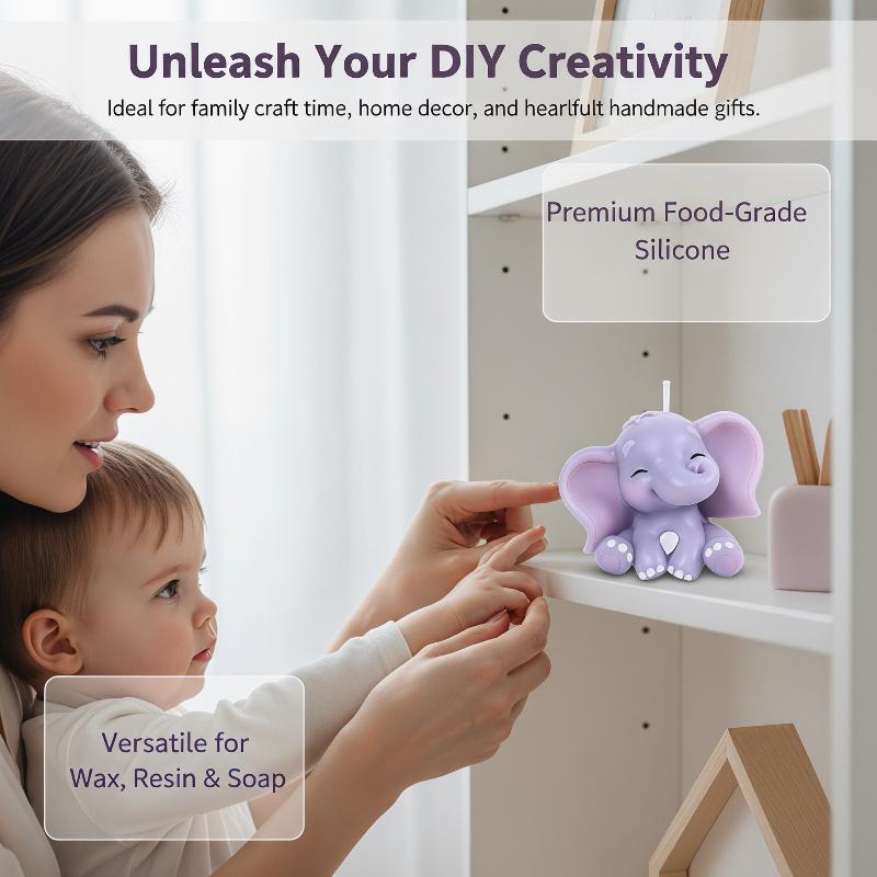 Cute 3D Elephant Silicone Cand - огляд і ціна Soap Making Dish