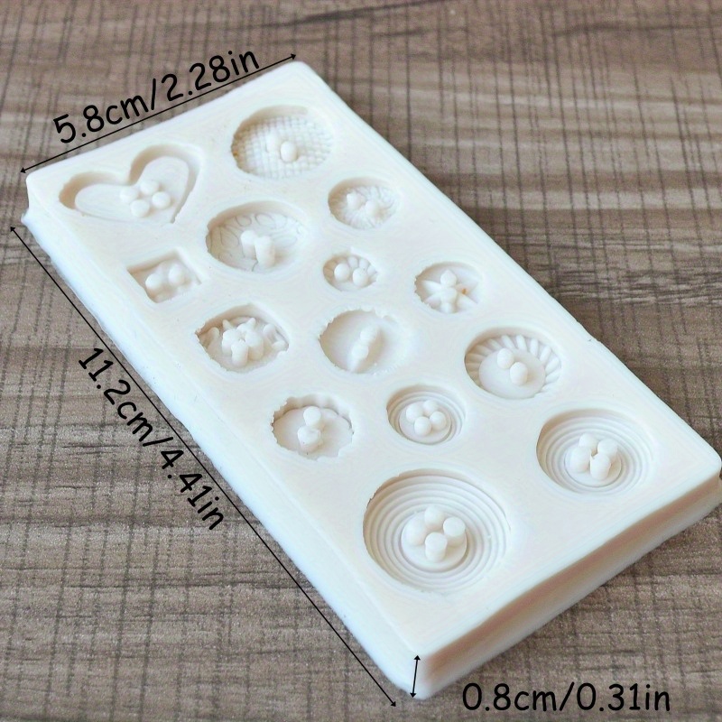 Buttons Shape Silicone Mold Si - огляд і ціна Soap Making Dish