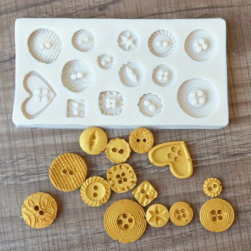 Buttons Shape Silicone Mold Si - огляд і ціна Soap Making Dish