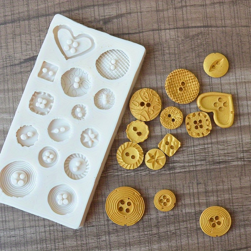 Buttons Shape Silicone Mold Si - огляд і ціна Soap Making Dish