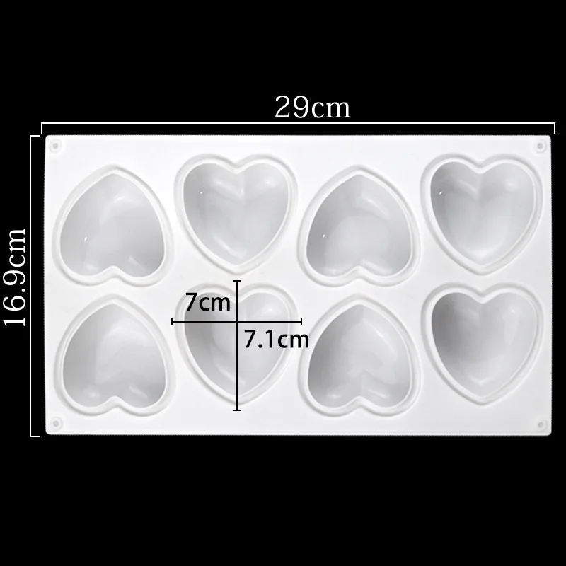 Love Heart Silicone Soap Mold  - огляд і ціна Soap Making Equipment For Beginners