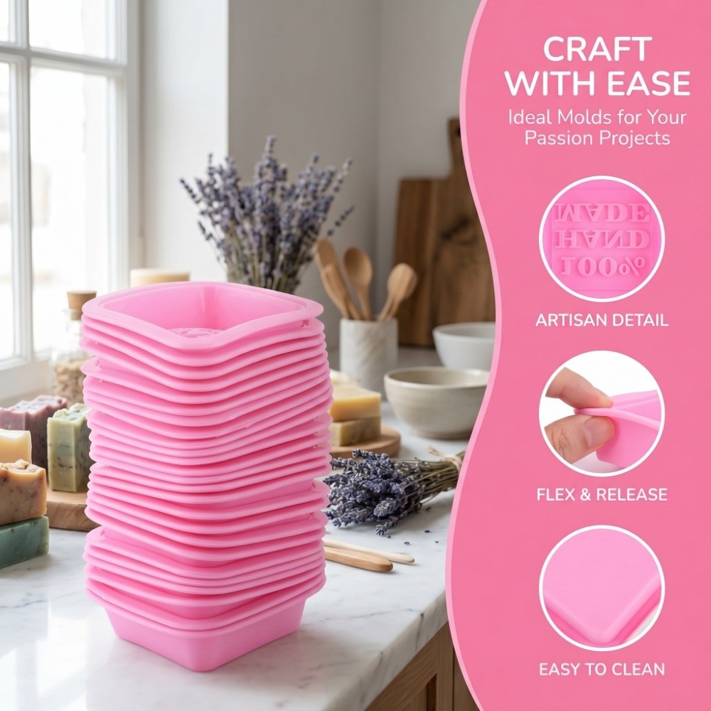 25PCS Silicone Silicone Soap M - огляд і ціна Soap Making Cold Process