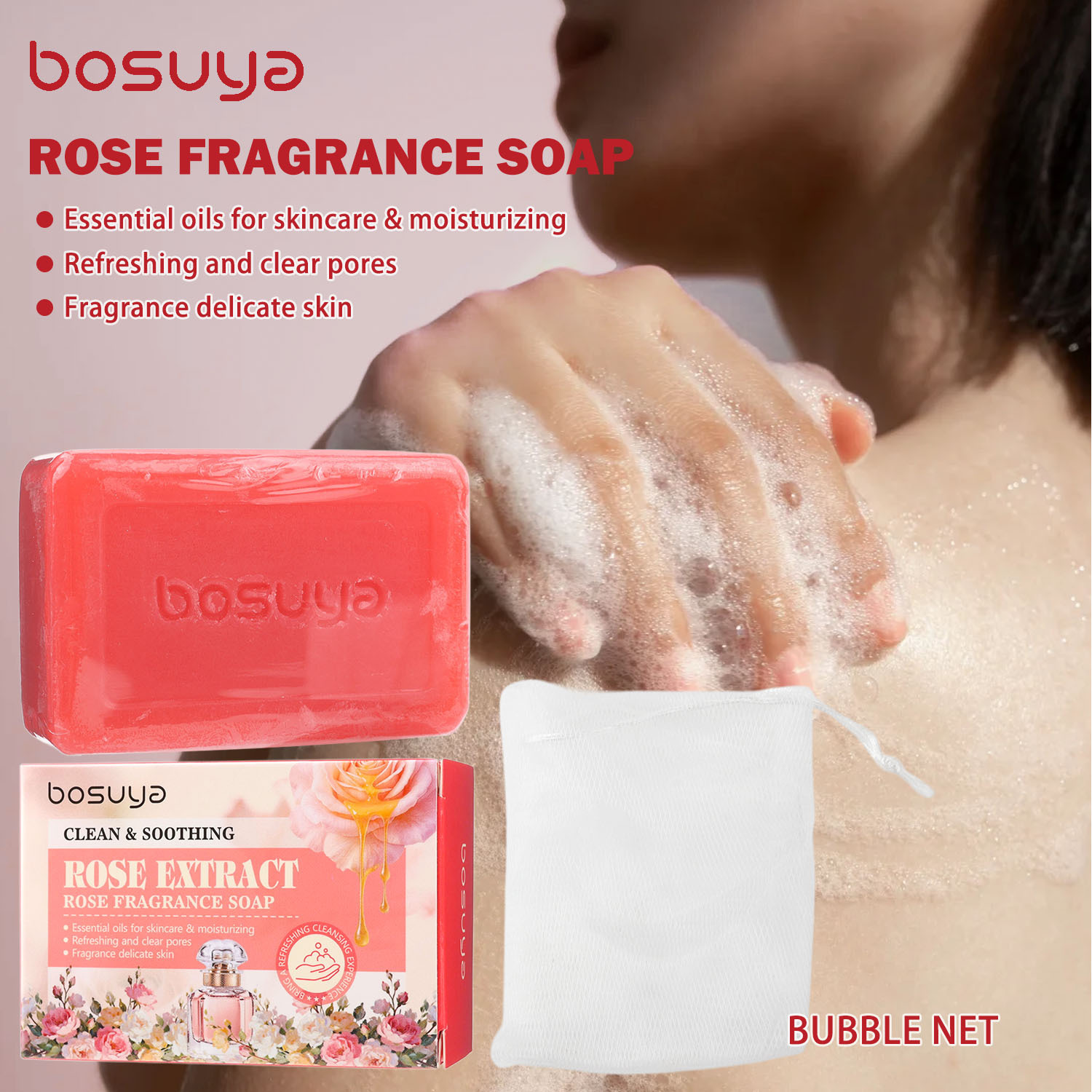 Rose soap, body and back clean - огляд і ціна Essential Oil Soap