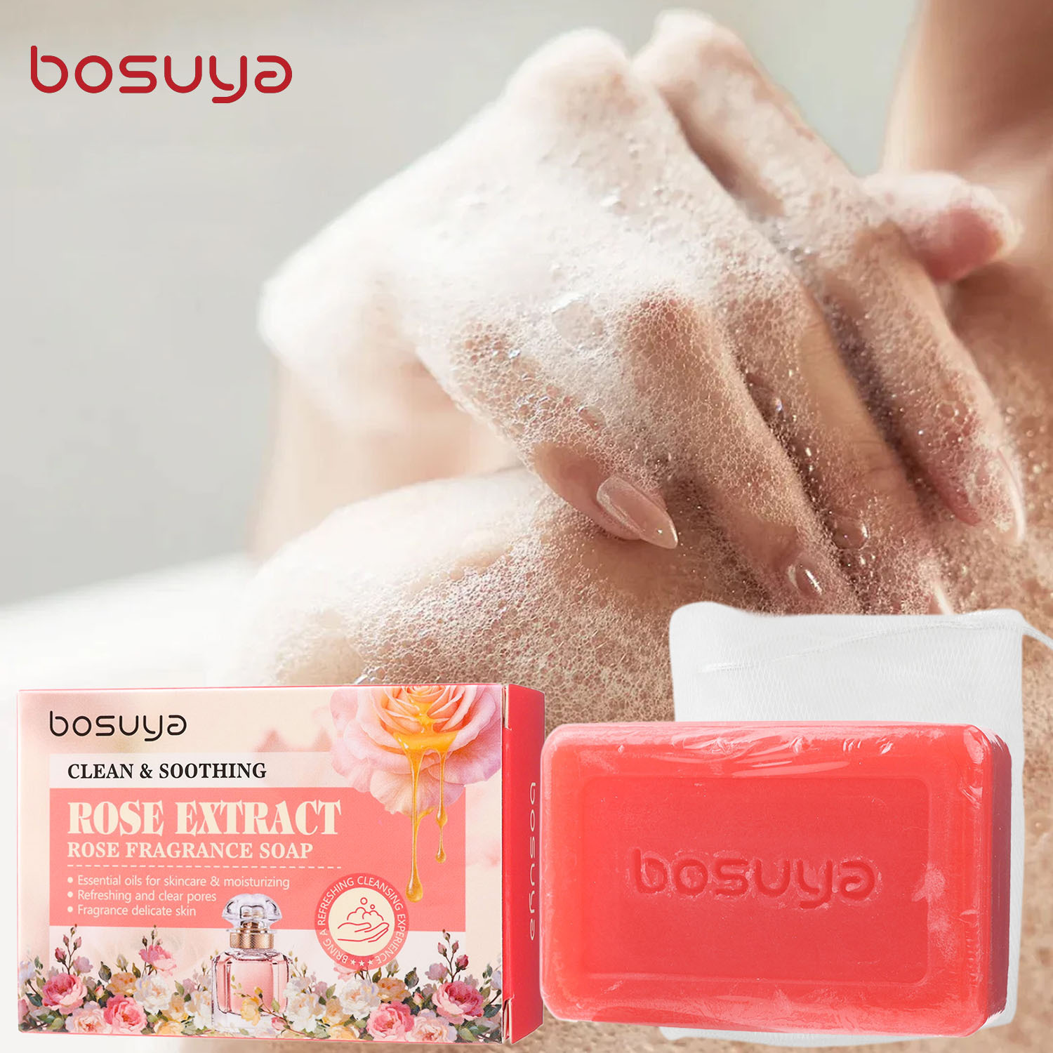 Rose soap, body and back clean - огляд і ціна Essential Oil Soap